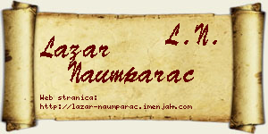Lazar Naumparac vizit kartica